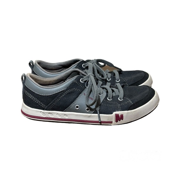 Merrell Rant Fashion low top Sneaker Black Gray Canvas Leather. Women’s 7 - Picture 1 of 8
